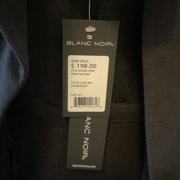 NWT Blanc Noir women’s Drape Front Jacket - Picture 9 of 10